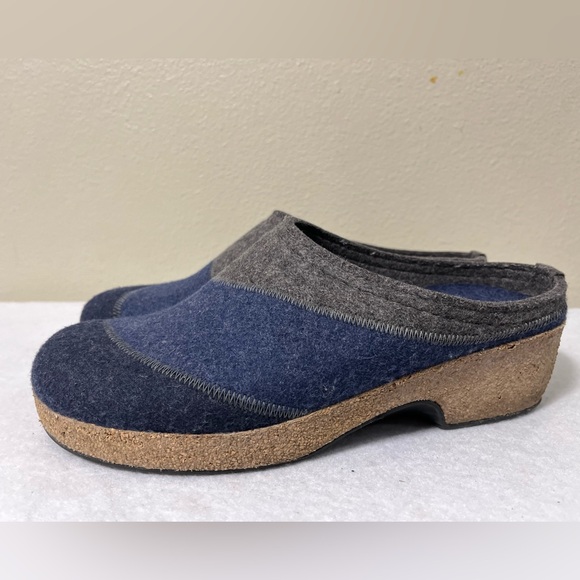 Haflinger Shoes - Haflinger Womens GRIZZLY HEELED Demin Blue Clogs Slippers Sz 42 Bratz Y2k Style
